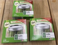 3 New Packs of Ball Wide Mouth Lids