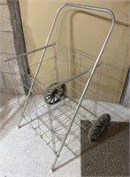 Fold Up Wire Basket Cart