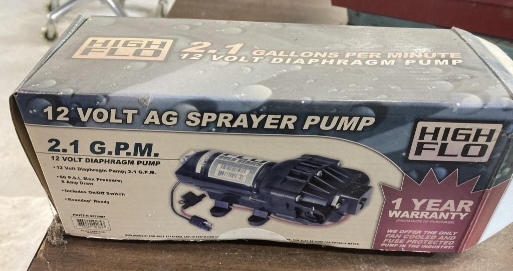 12 Volt Ag Sprayer Pump 2.1 GPM