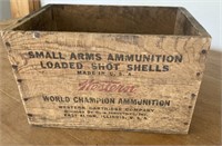 Vintage Western Wood Crate Small Arms Ammunition