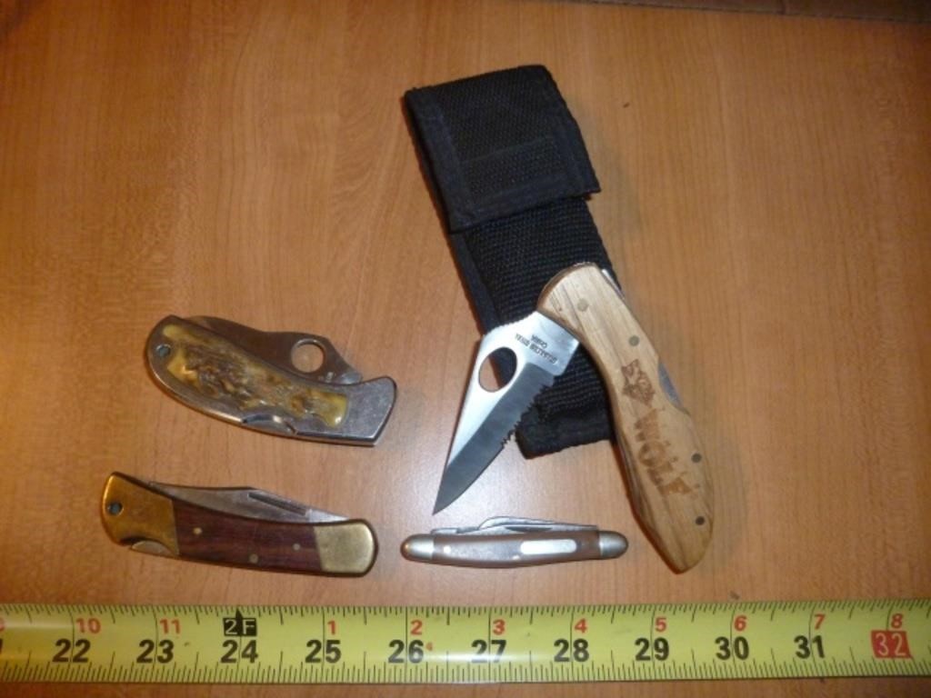 4pc Pocket Knives - Folding Knives