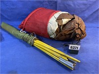 Tent in Bag, Green & Brown, Unknown Size
