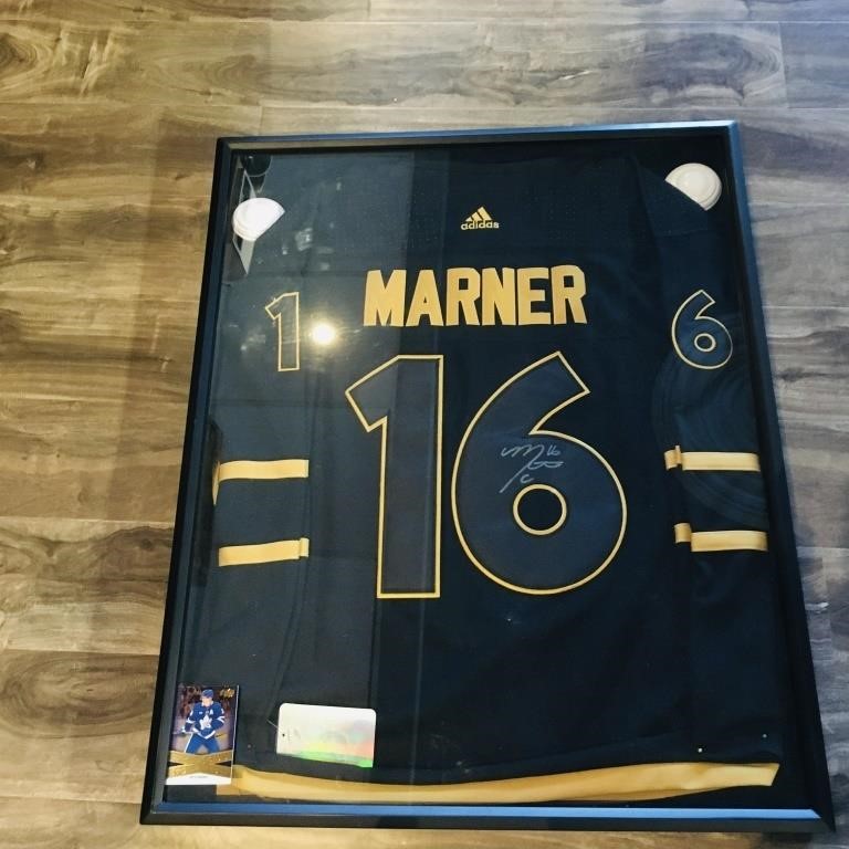 Autographed Mitch Marner NHL Jersey In Case