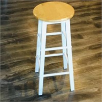 Painted Wooden Bar Stool