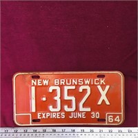 1964 New Brunswick License Plate