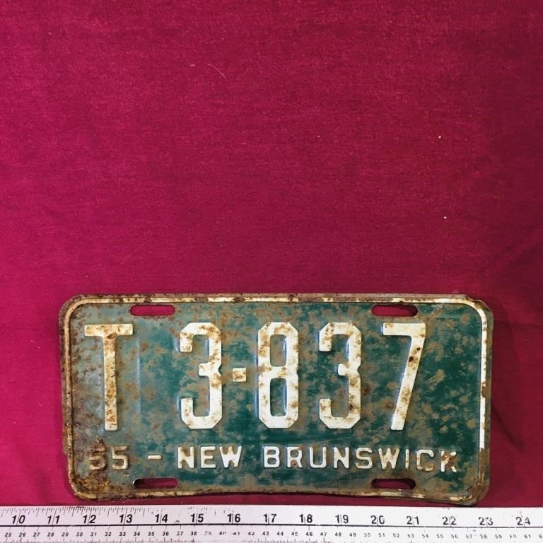 1955 New Brunswick License Plate
