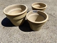 Nesting Clay Pots, Largest: 9" Diameter