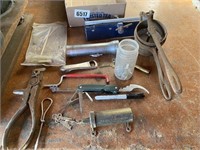 Multi Tool, Vintage Flashlight, Keys,