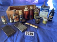 Wood Box, Oils & Lubricates, 2 Pieces of Steel