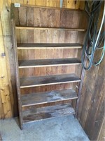 Wood Book Case, 6 Non-Adjustible Shelves,