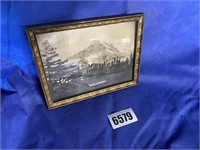 Vintage Photograph of Mount Hood 8.75X6.75"