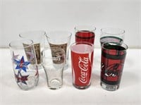 8 Coca-Cola Drink Glasses