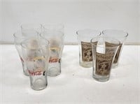 8 Coca-Cola Glasses