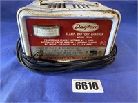 Dayton 6 & 12 Volt Battery Charger, 4 Amp