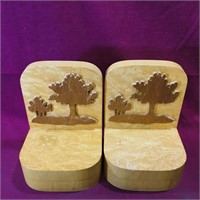 Pair Of Wooden Bookends