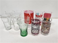 10 Assorted Coca-Cola Glasses