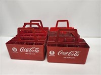 6 Plastic Coca-Cola 8 Pack Carriers