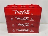 4 Plastic Coca-Cola 2 Liter Crates