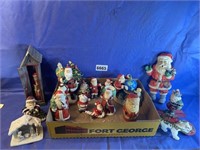 Santa Figurines, Outhouse Santa, Nativity