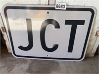 Metal JCT Sign, 21x15"