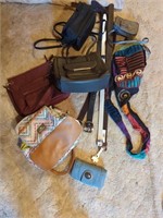 Collection of hand bags and belts