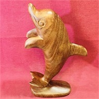 Decorative Woodcarved Dolphin (9 1/2" Tall)
