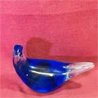 Art Glass Bird (Vintage) (3 1/4" Tall)