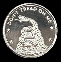 1 Gram Silver Round - Snake - Don't Tread on Me