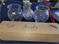 Oil Burner and Glass Globes