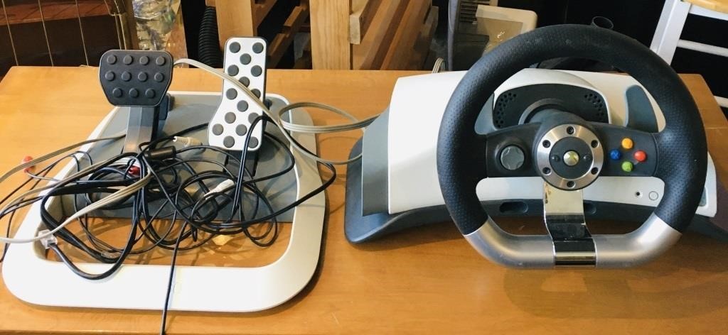 Xbox 360 Steering Wheel & Peddles Set