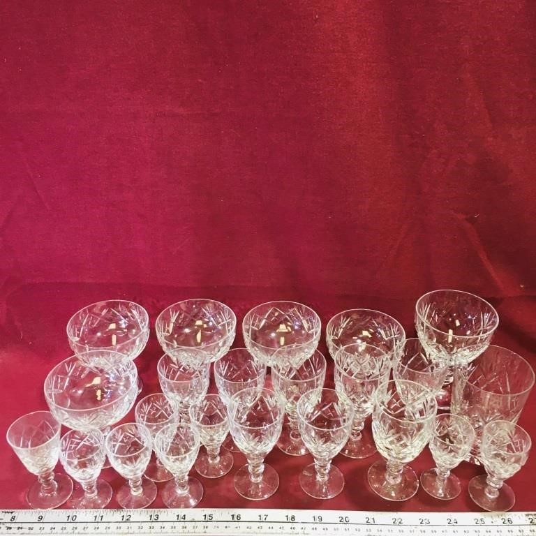 Lot Of 23 Waterford Lead Crystal Glasses