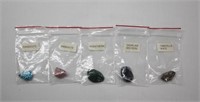 5pc Gemstones Turquesite, Rhodenite, Agate++
