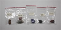 5pc Asst Gemstones Tiger Eye, Moonstone, Sodalite+