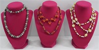 4pc Stone / Beaded Long Necklaces