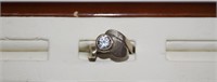 .925 Silver Ring with CZ Stone sz 7