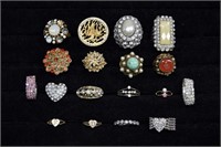 18pc Assorted Adjustable Fashion Rings
