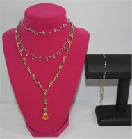 4pc Assorted Fashion Necklaces & Anklet