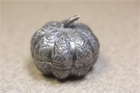 Oriental pumpkin silver trinket box