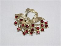 Rhinestone Bow Brooch