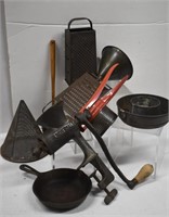 Vintage Kitchen Ware Grinder, Cast Iron, Graters