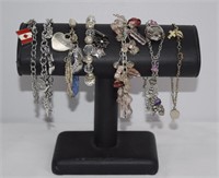 7pc Assorted Fashion Charm Bracelets
