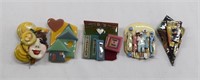 3 Pc Vintage Book Pins by Lucinda + 2 Asst.