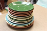 Lot of 12 Fiesta Ware Plates and Saucers