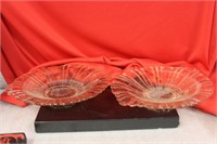 Pair of Pink Depression Glass Bowls