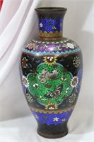 An Antique Japanese Ginbari Cloisonne Vase