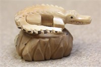 Taqua Nut Carving of an Alligator
