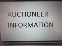 AUCTIONEER INFORMATION
