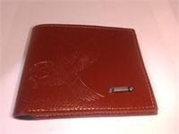 NEW Brown  Leather Wallet w/Eagle