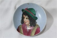 A Small Handpainted Portrail Dish