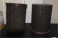 A Japanese Bronze Cylinder Container
